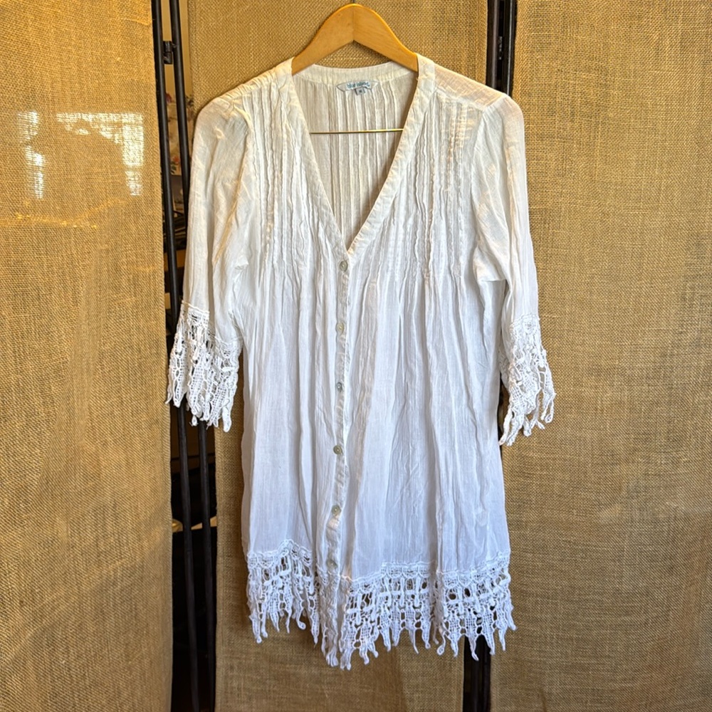 BUTTON DOWN SHIRT DRESS